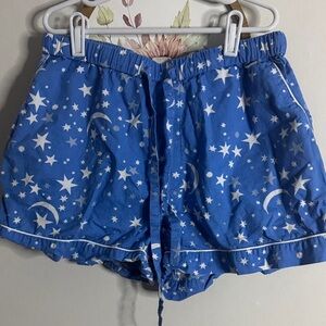 Printfresh Blue Star & Moon Pajama Shorts xxs
